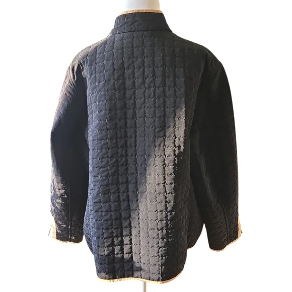 Tan/Black Quilted Reversible Jacket - Picture 2 of 8